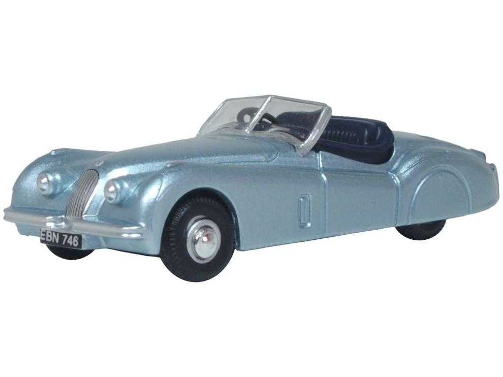 Jaguar XK120 Pastel Blue 1:76 Scale Oxford Diecast Model Car-Oxford Diecast-Diecast Model Centre