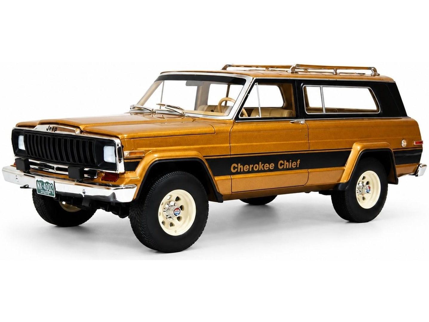 Jeep Cherokee Chief (SJ) Brown Metallic 1980-1983 1:18 Scale Resin Car – Cult-Cult-Diecast Model Centre