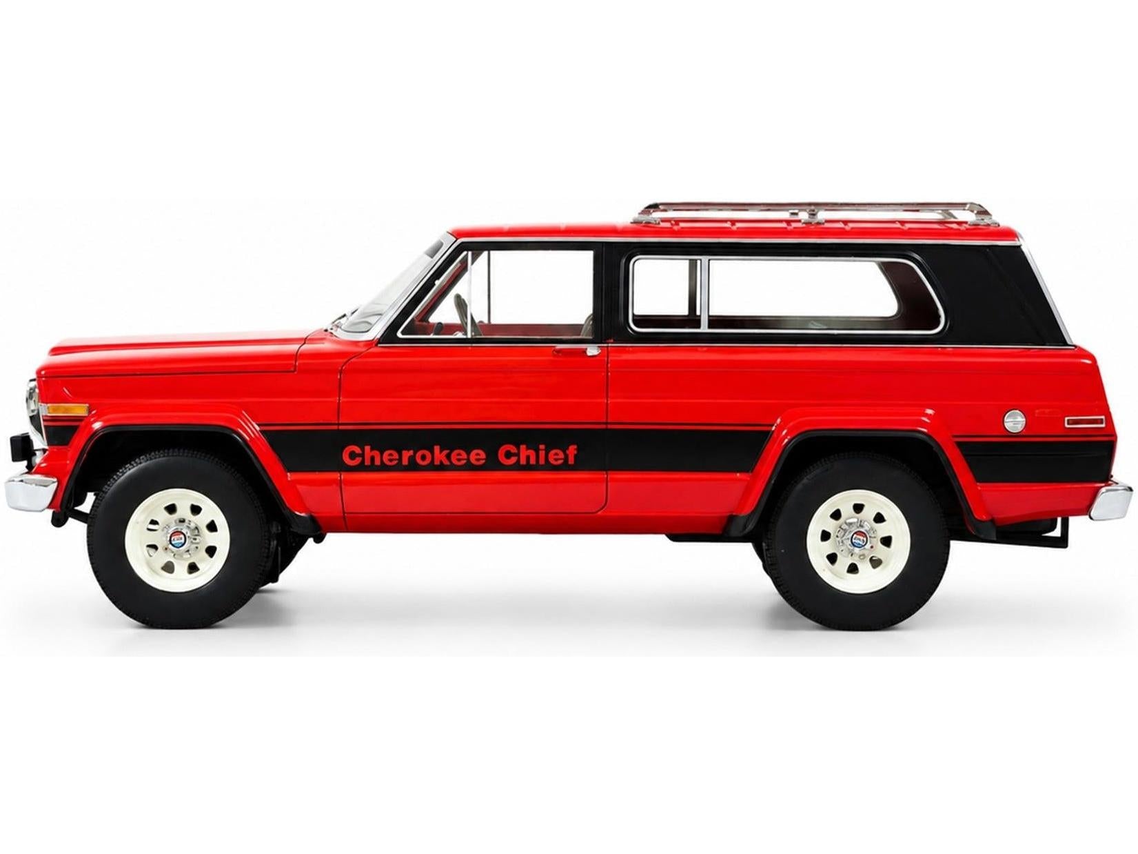 Jeep Cherokee Chief (SJ) Red 1980-1983 1:18 Scale Resin Car – Cult-Cult-Diecast Model Centre