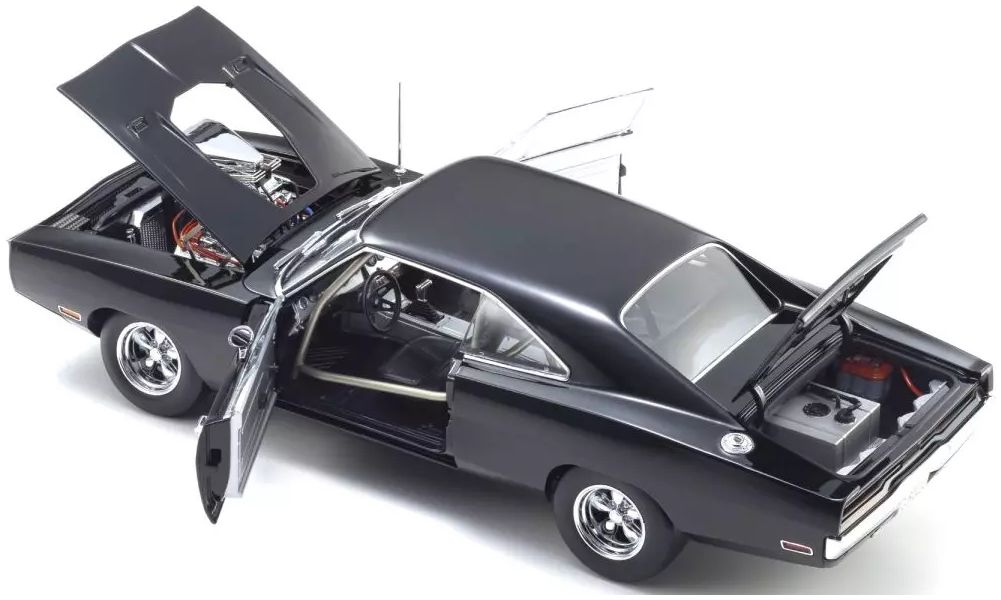 Dodge Charger R/T 1970 Fast and Furious Black 1:18 Scale Kyosho Diecast Model Car-Kyosho-Diecast Model Centre
