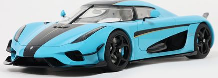 Koenigsegg Regera 2018 Baby Blue 1:18 Scale GT Spirit Resin Model Car-GT Spirit-Diecast Model Centre