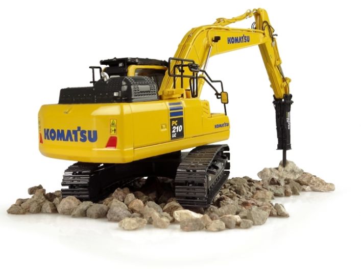Komatsu PC210LC-11 Hydraulic Excavator with Hammer Drill 1:50 Scale Universal Hobbies Diecast Model-Universal Hobbies-Diecast Model Centre