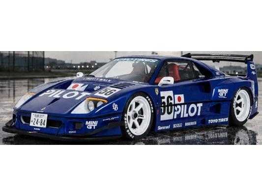 LB-Works F40 Metallic Blue 2024 1:18 Scale Resin Car – OttOmobile-OttOmobile-Diecast Model Centre