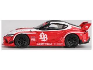 LB Works Toyota GR Supra Red/White (LHD) Blister Packaging 1:64 Scale MINI GT Diecast Model Car-MINI GT-Diecast Model Centre