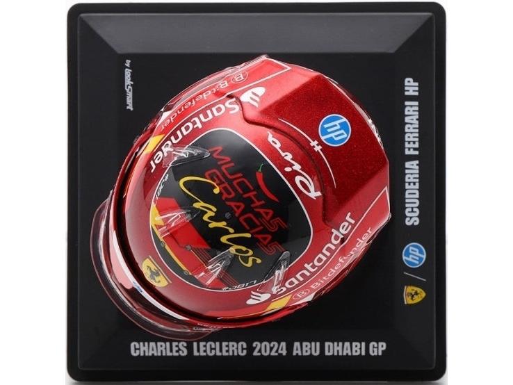 Charles Leclerc F1 Abu Dhabi GP 2024 Helmet 1:5 Scale Resin Replica – Looksmart