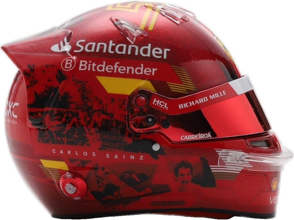 Carlos Sainz F1 Abu Dhabi GP 2024 Helmet 1:5 Scale Resin Replica – Looksmart