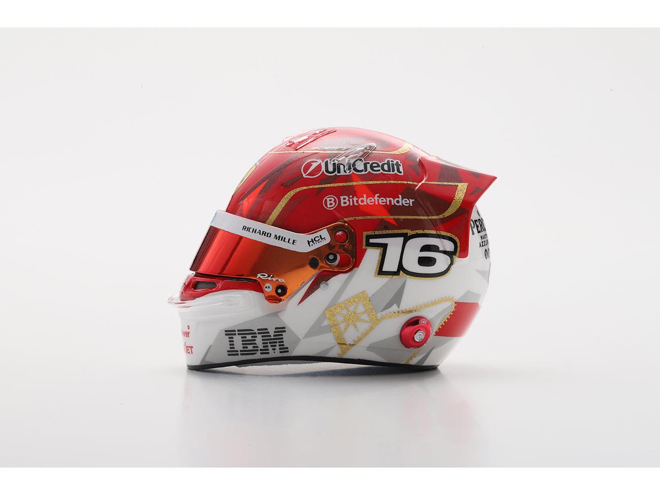 Charles Leclerc F1 Las Vegas GP 2025 Helmet 1:5 Scale Resin Replica – Looksmart