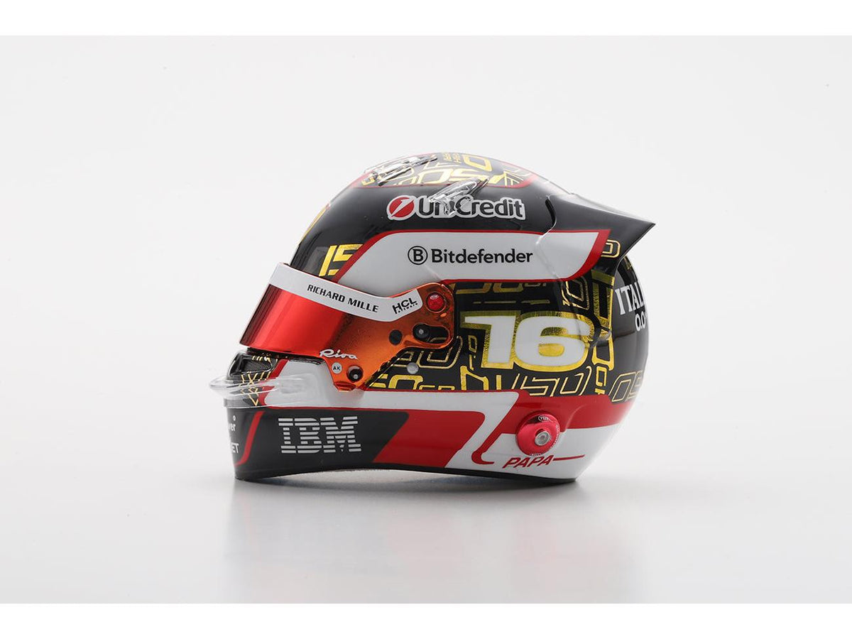 Charles Leclerc F1 Abu Dhabi GP 2025 Helmet 1:5 Scale Resin Replica – Looksmart
