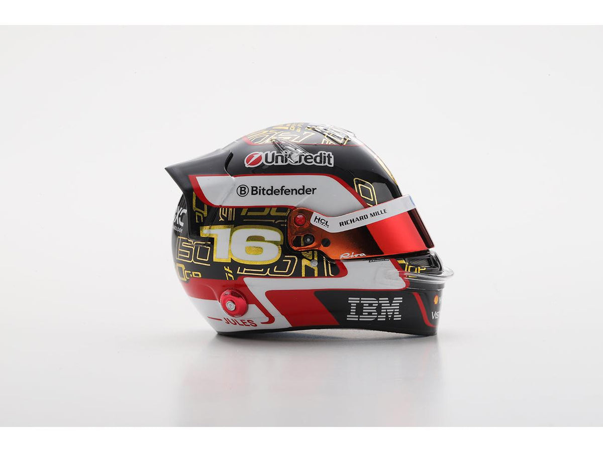 Charles Leclerc F1 Abu Dhabi GP 2025 Helmet 1:5 Scale Resin Replica – Looksmart