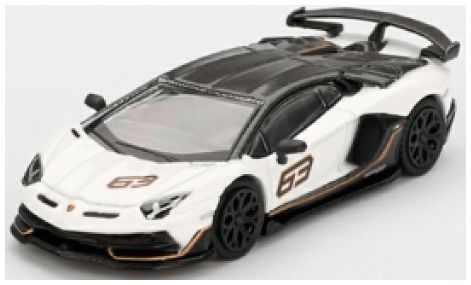 Lamborghini Aventador SVJ 63 Bianco Asopo (LHD) (Blister Packaging) 1:64 Scale MINI GT Diecast Model-MINI GT-Diecast Model Centre