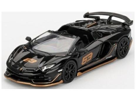 Lamborghini Aventador SVJ 63 Roadster Nero Aldebaran (RHD) 1:64 Scale MINI GT Diecast Model-MINI GT-Diecast Model Centre