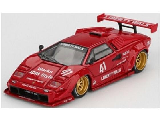 Lamborghini Countach LB-Works Red (LHD) Blister Packaging 1:64 Scale MINI GT Diecast Model Car-MINI GT-Diecast Model Centre