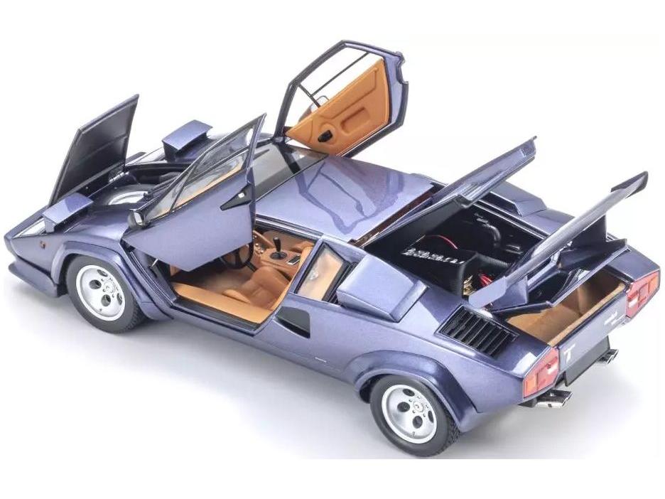 Lamborghini Countach LP5000 Quattrovalvole Dark Blue 1:18 Scale Kyosho Diecast Model Car-Kyosho-Diecast Model Centre
