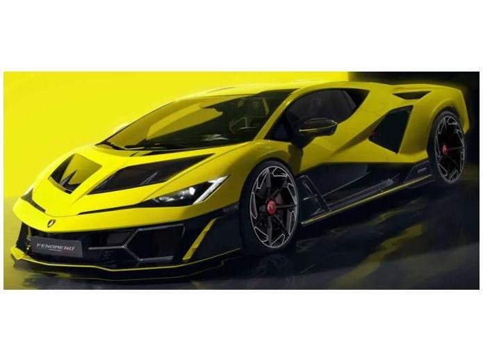 Lamborghini Fenomeno Yellow/Black 1:18 Scale Bburago Diecast Model Car-Bburago-Diecast Model Centre