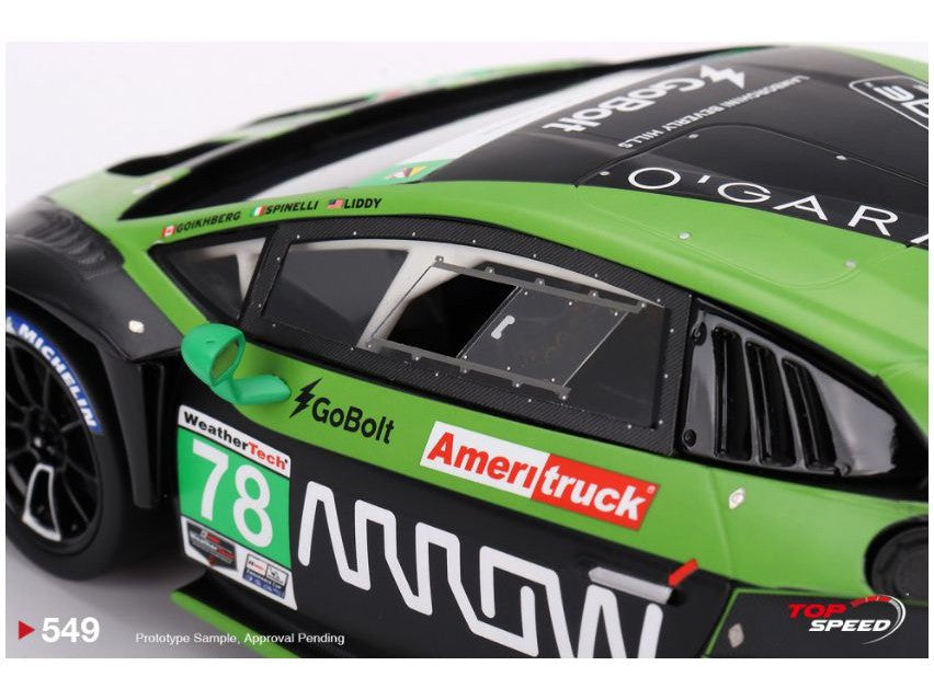 Lamborghini Huracan GT3 EVO2 #78 Forte Racing IMSA Daytona 24H 2023 - 1:18 Scale Resin Model Car-TopSpeed-Diecast Model Centre