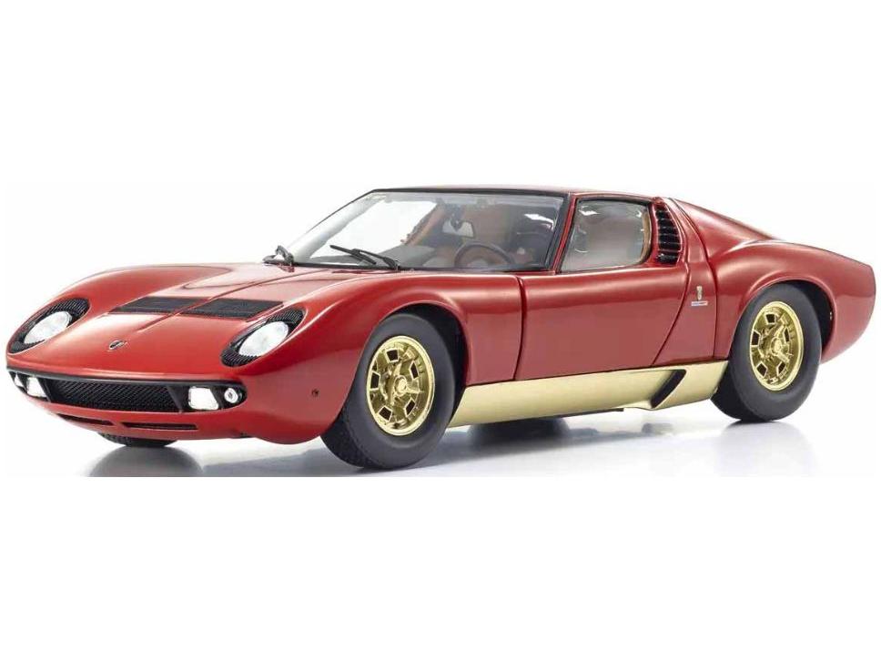 Lamborghini Miura P400 1968 Red Gold 1:18 Scale Diecast Model Truck – Kyosho-Kyosho-Diecast Model Centre