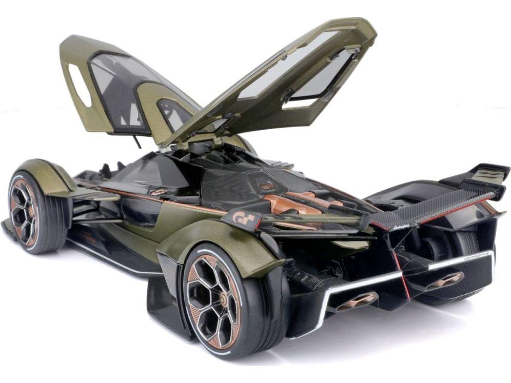 Lamborghini V12 Vision GT Green/Black 2021 1:18 Scale Maisto Diecast Toy Car-Maisto-Diecast Model Centre