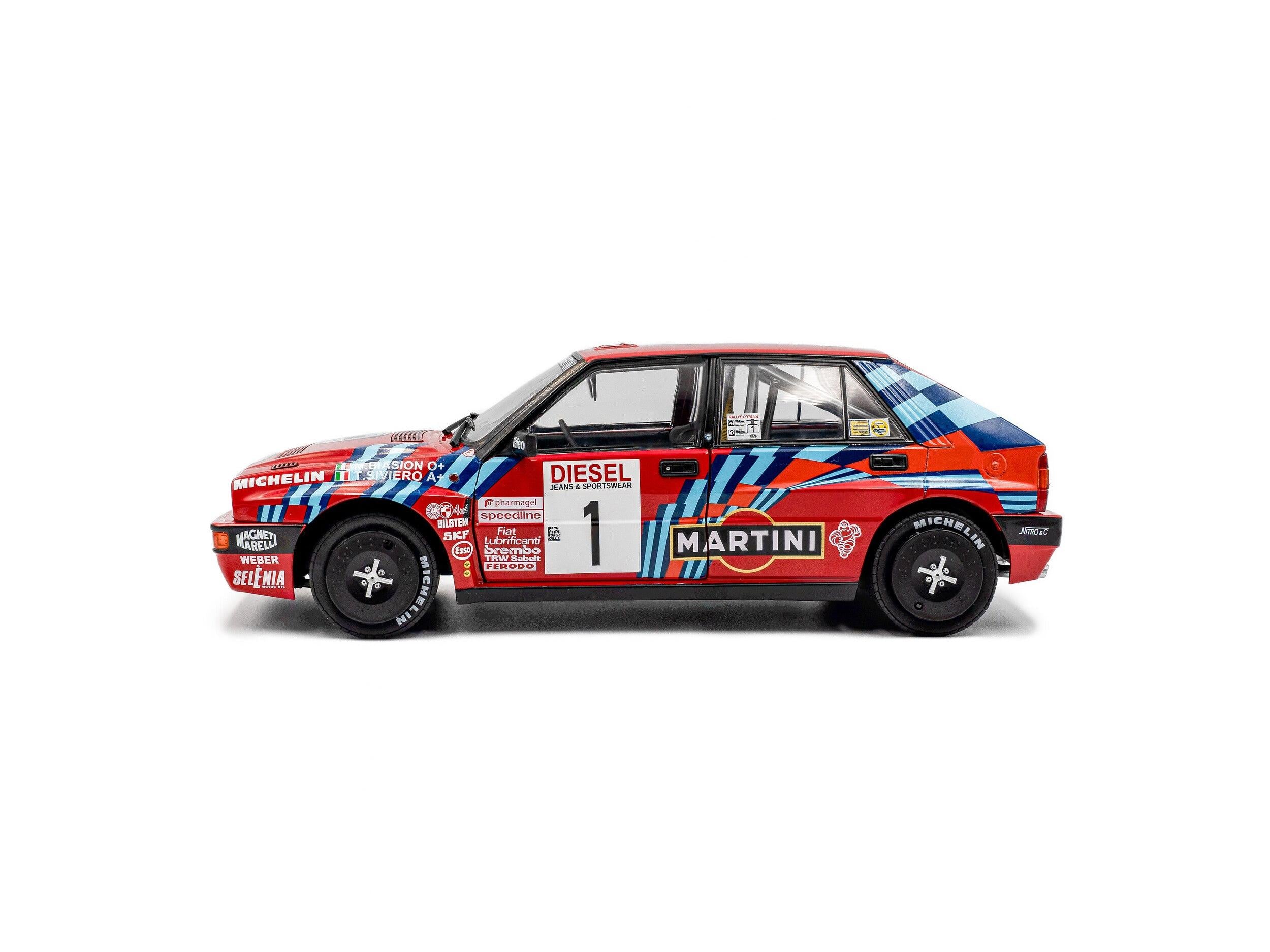 Lancia Delta HF Integrale Red #1 M.Biasion T.Siviero Rally San Remo 1989 1:18 Scale Solido Diecast Model Car-Solido-Diecast Model Centre