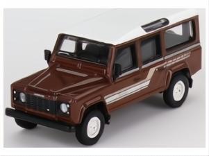 Land Rover Defender 110 County Station Wagon 1985 Russet Brown 1:64 Scale Model Car