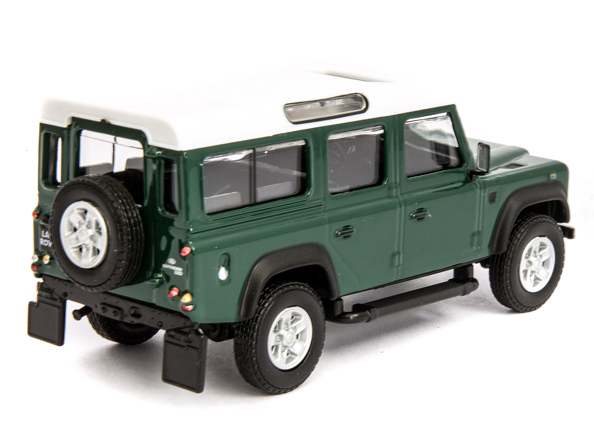 Land Rover Defender 110 Dk Green/White Roof - 1:43 Scale Diecast Model Car-Cararama-Diecast Model Centre