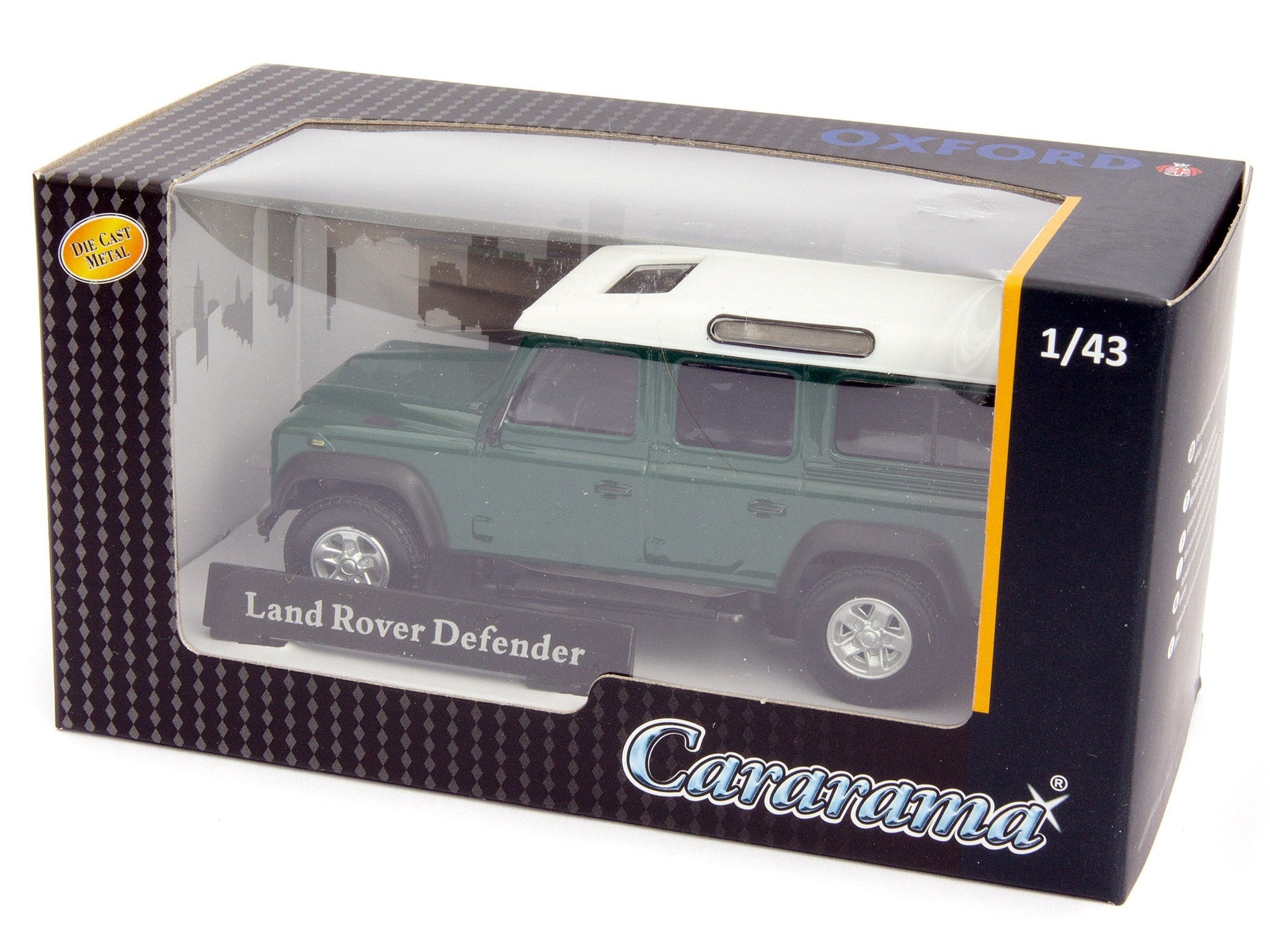 Land Rover Defender 110 Dk Green/White Roof 1:43 Scale Model Car