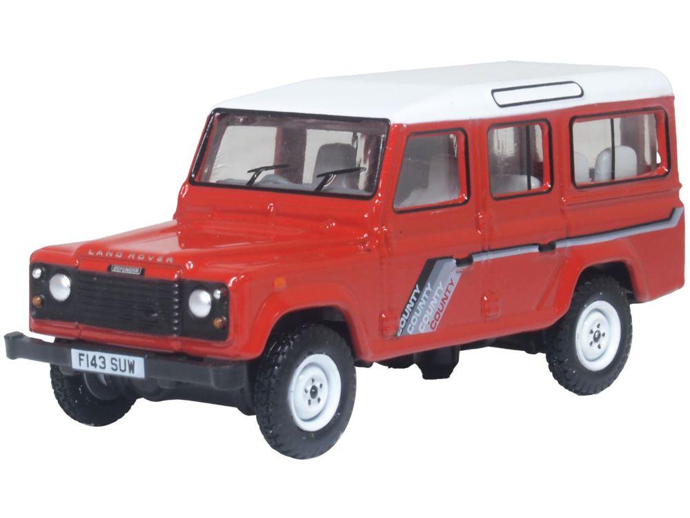 Land Rover Defender LWB Station Wagon Masai Red 1:76 Scale Oxford Diecast Model Car-Oxford Diecast-Diecast Model Centre