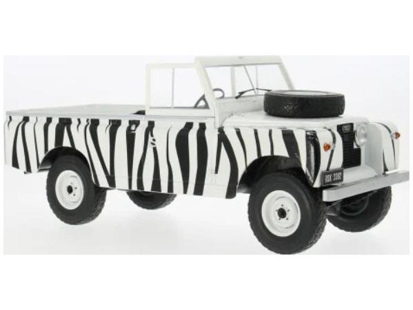 Land Rover Series 2 109 White/Black Safari Stripes 1959 1:18 Scale Model Car Group Diecast Model Car-Model Car Group-Diecast Model Centre