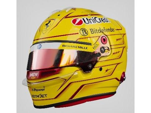 Lewis Hamilton F1 Fiorano Test 2025 Helmet 1:5 Scale Resin Replica – Looksmart-Looksmart-Diecast Model Centre