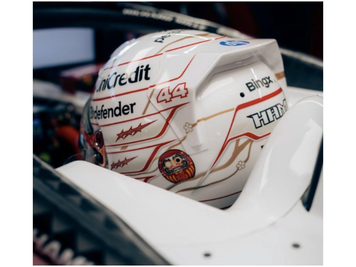 Lewis Hamilton F1 Japanese GP 2026 Helmet 1:5 Scale Resin Replica – Looksmart-Looksmart-Diecast Model Centre