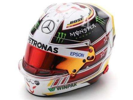 Lewis Hamilton F1 Mexican GP 2018 Helmet 1:5 Scale Spark Resin Replica-Spark-Diecast Model Centre