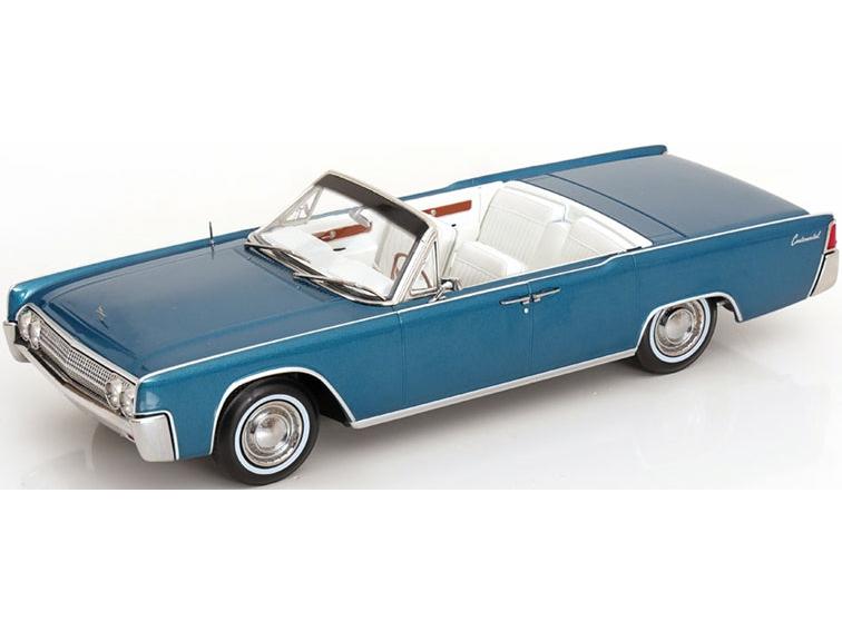 Lincoln Continental Convertible 1963 Turquoise Metallic 1:18 Scale Diecast Car – KK Scale-KK Scale-Diecast Model Centre