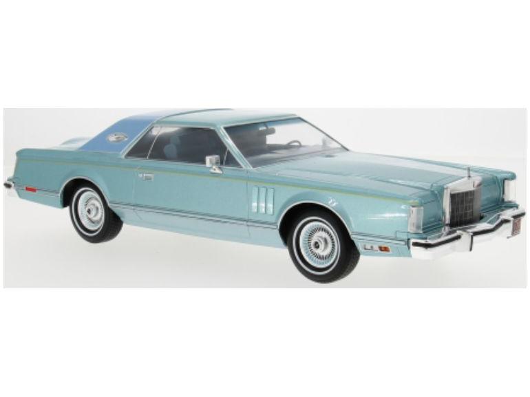 Lincoln Continental Mk5 Light Blue Metallic 1:18 Scale Diecast Model Car Group-Model Car Group-Diecast Model Centre
