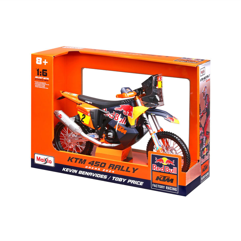 KTM 450 Red Bull #8 Dakar Rally 2024 Toby Price 1:6 Scale Motorcycle Model