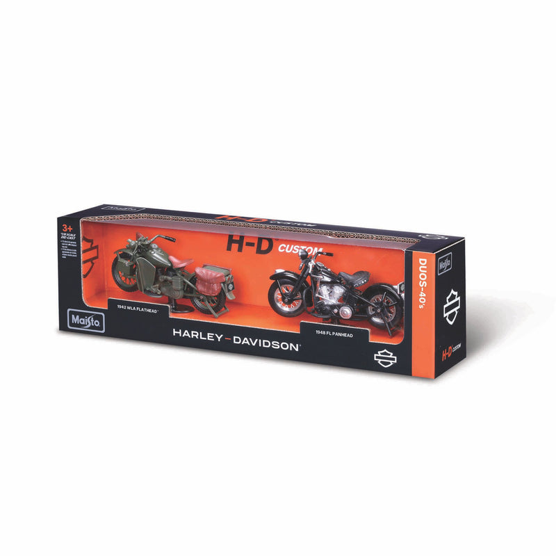Harley-Davidson Decade Duos 1940's 1:18 Scale Maisto Diecast Model Motorbikes