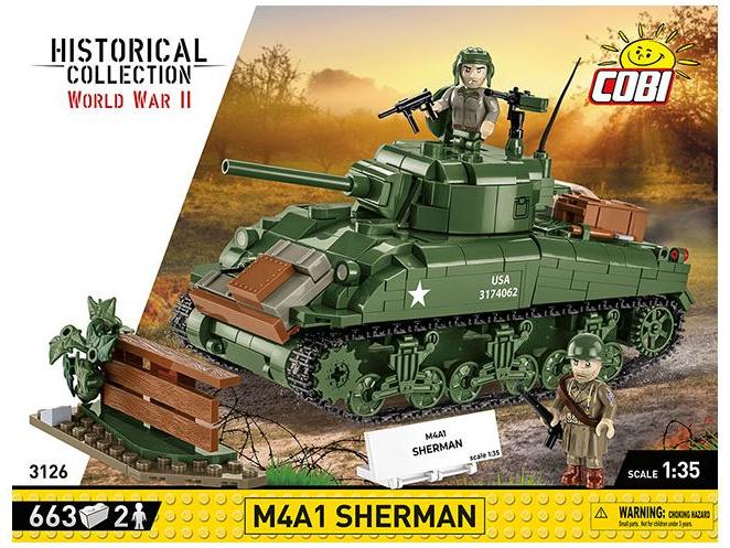 M4A1 Sherman WWII (663 pcs) Cobi Brick Build Kit-Cobi-Diecast Model Centre