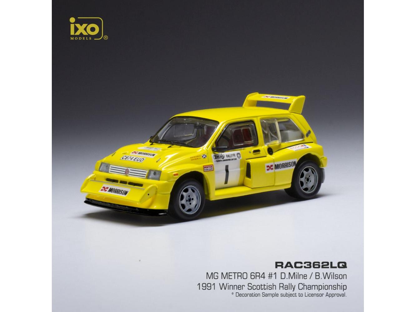MG Metro 6R4 #1 Scottish Rally 1991 Championship Winner D.Milne/B.Wilson 1:43 Scale IXO Diecast Model Car-IXO-Diecast Model Centre