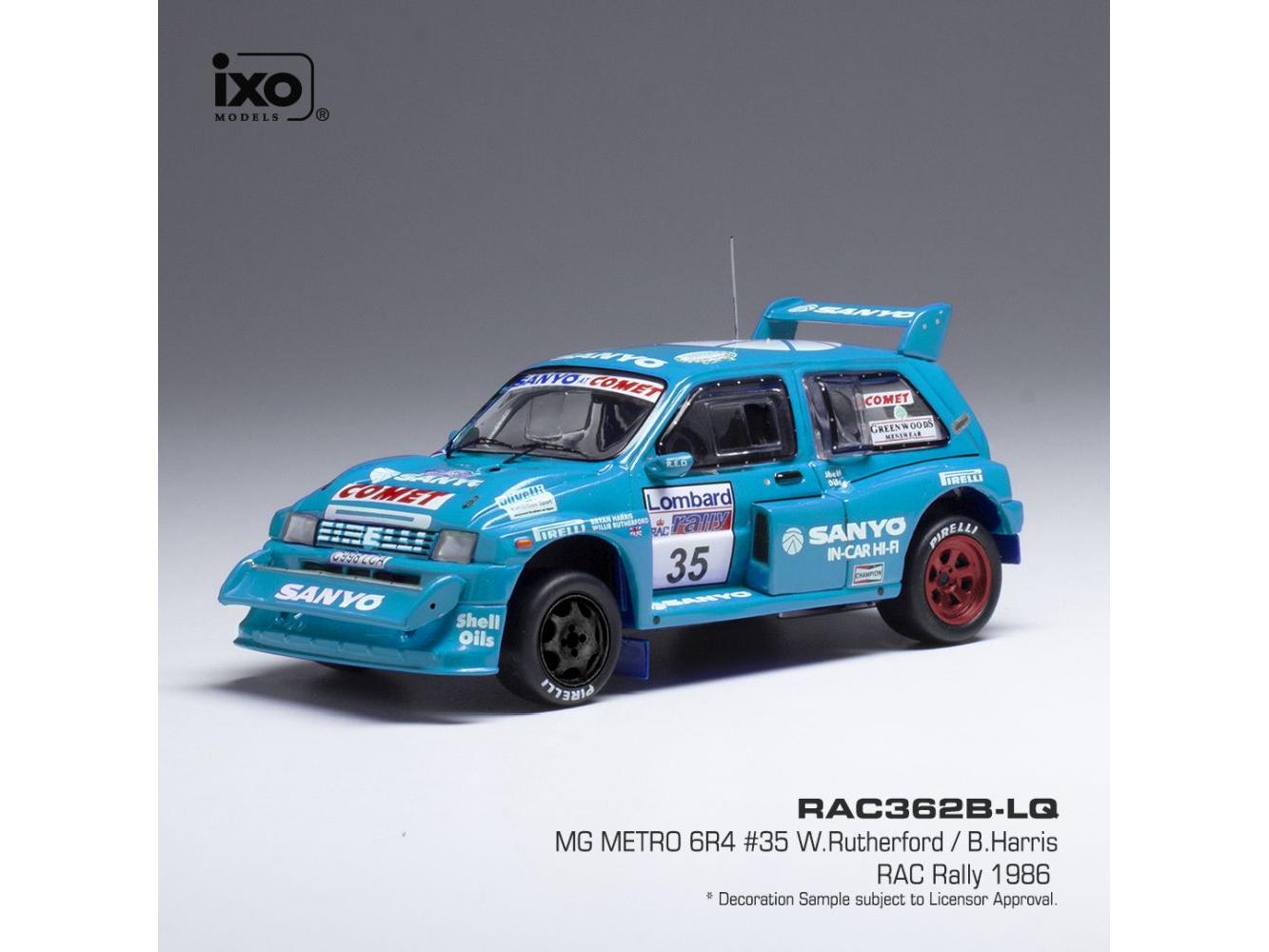 MG Metro 6R4 #35 RAC Rally 1986 W.Rutherford/B.Harris 1:43 Scale IXO Diecast Model Car-IXO-Diecast Model Centre