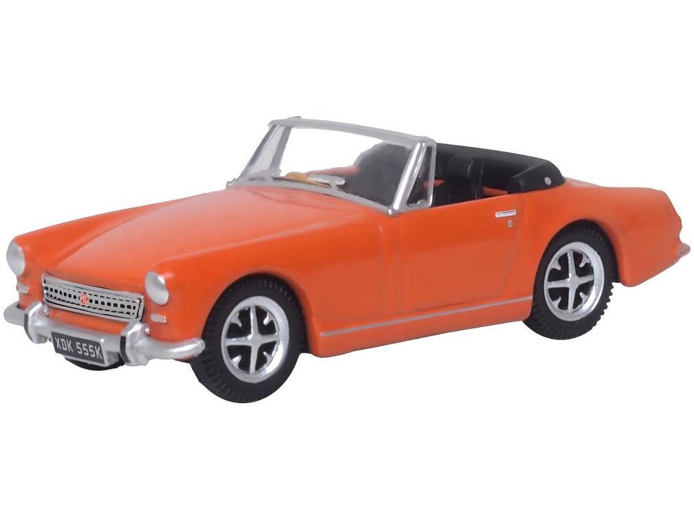 MG Midget Mk3 Blaze Orange 1:76 Scale Diecast Car – Oxford Diecast-Oxford Diecast-Diecast Model Centre