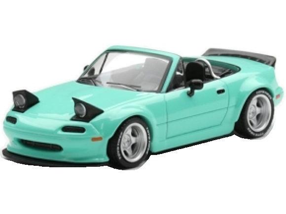 Mazda MX-5 (NA) Pandem Mint Green (LHD) 1:64 Scale Diecast Model Car – MINI GT-MINI GT-Diecast Model Centre