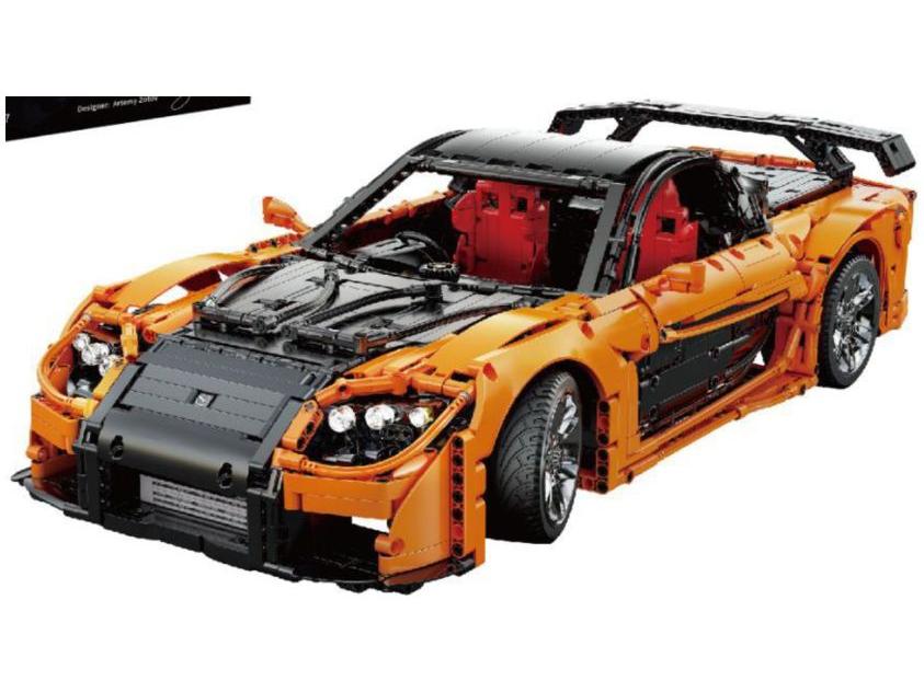 Mazda RX-7 Brick Builder Orange (3305pcs) Cada Kit-Cada-Diecast Model Centre