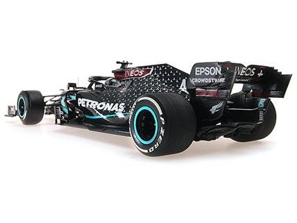 Mercedes-AMG W11 EQ Performance(Flat Tyre) F1 British GP 2020 Lewis Hamilton 1:18 Scale Diecast Car – Minichamps-Minichamps-Diecast Model Centre
