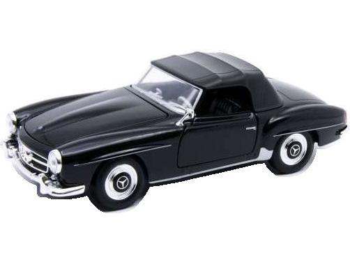 Mercedes-Benz 190SL Closed Soft Top 1955 - Black 1:24 Scale Diecast Car – Welly-Welly-Diecast Model Centre