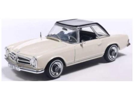 Mercedes-Benz 230 SL (W113) Hard Top Beige Black 1964 1:43 Scale IXO Diecast Model Car-IXO-Diecast Model Centre