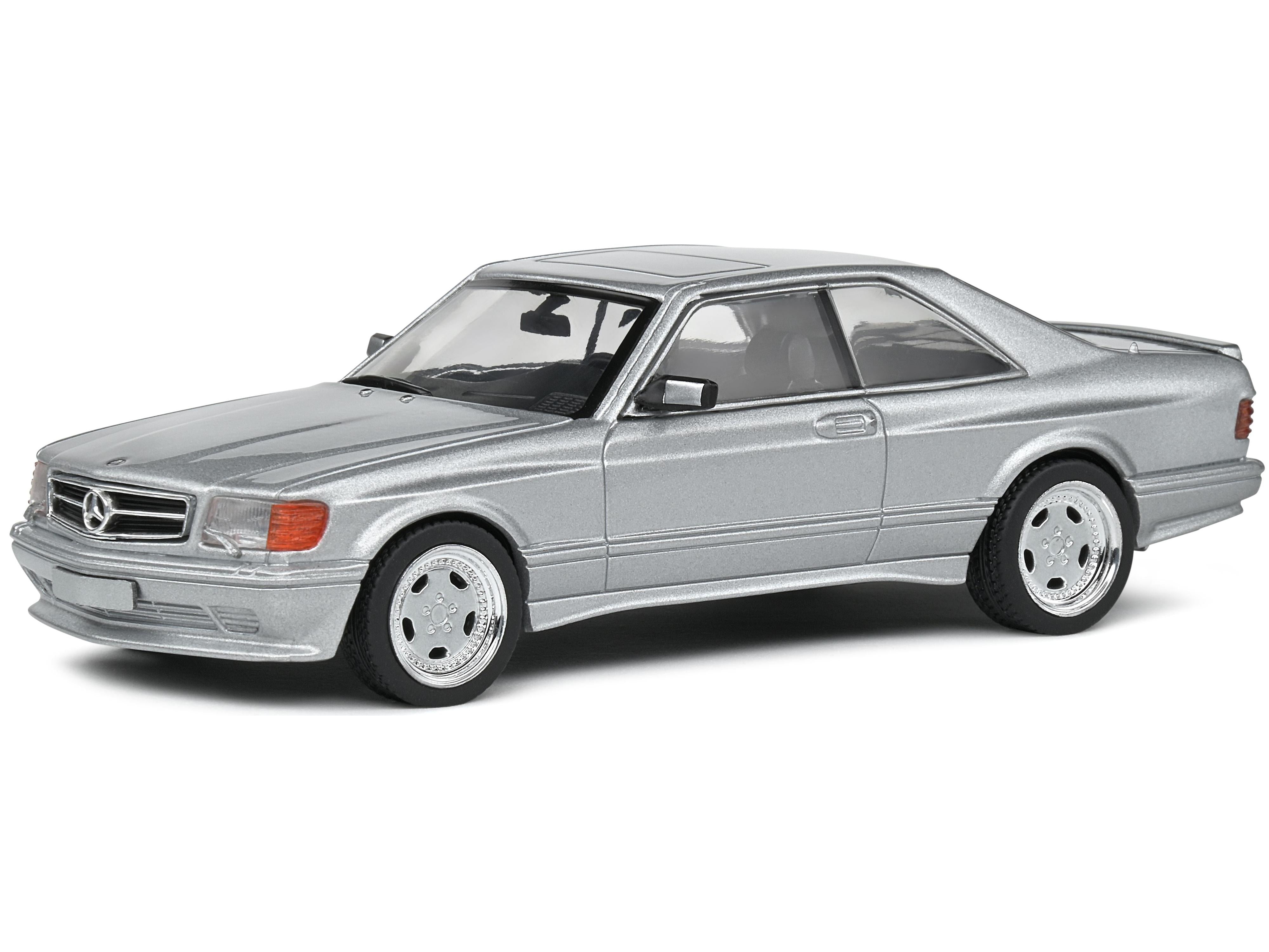 Mercedes-Benz 560 SEC Wide Body Silver 1:43 Scale Solido Diecast Model-Solido-Diecast Model Centre