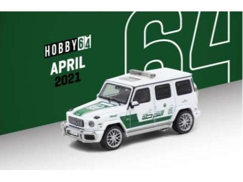 Mercedes-Benz AMG G63 - Dubai Police - White/Green 1:64 Scale Tarmac Works Diecast Model-Tarmac Works-Diecast Model Centre