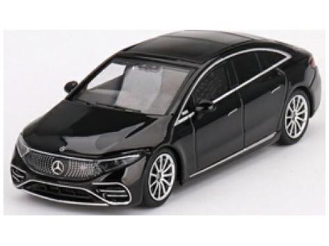 Mercedes-Benz EQS 580 4MATIC Black (RHD) 1:64 Scale MINI GT Diecast Model-MINI GT-Diecast Model Centre