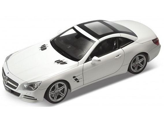 Mercedes-Benz SL500 Hard Top 2012 White 1:24 Scale Welly Diecast Model-Welly-Diecast Model Centre