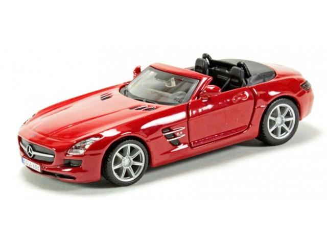 Mercedes-Benz SLS AMG Roadster Red 1:43 Scale Bburago Diecast Toy Car-Bburago-Diecast Model Centre