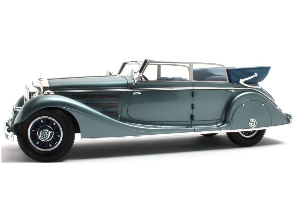 Mercedes-Benz W07 Grosser Cabriolet D Blue Open 1936 1:18 Scale Matrix Resin Model Car-Matrix-Diecast Model Centre
