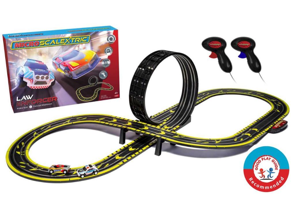 Micro Scalextric Law Enforcer Mains Powered Race Set 1:64 Scale-Scalextric-Diecast Model Centre